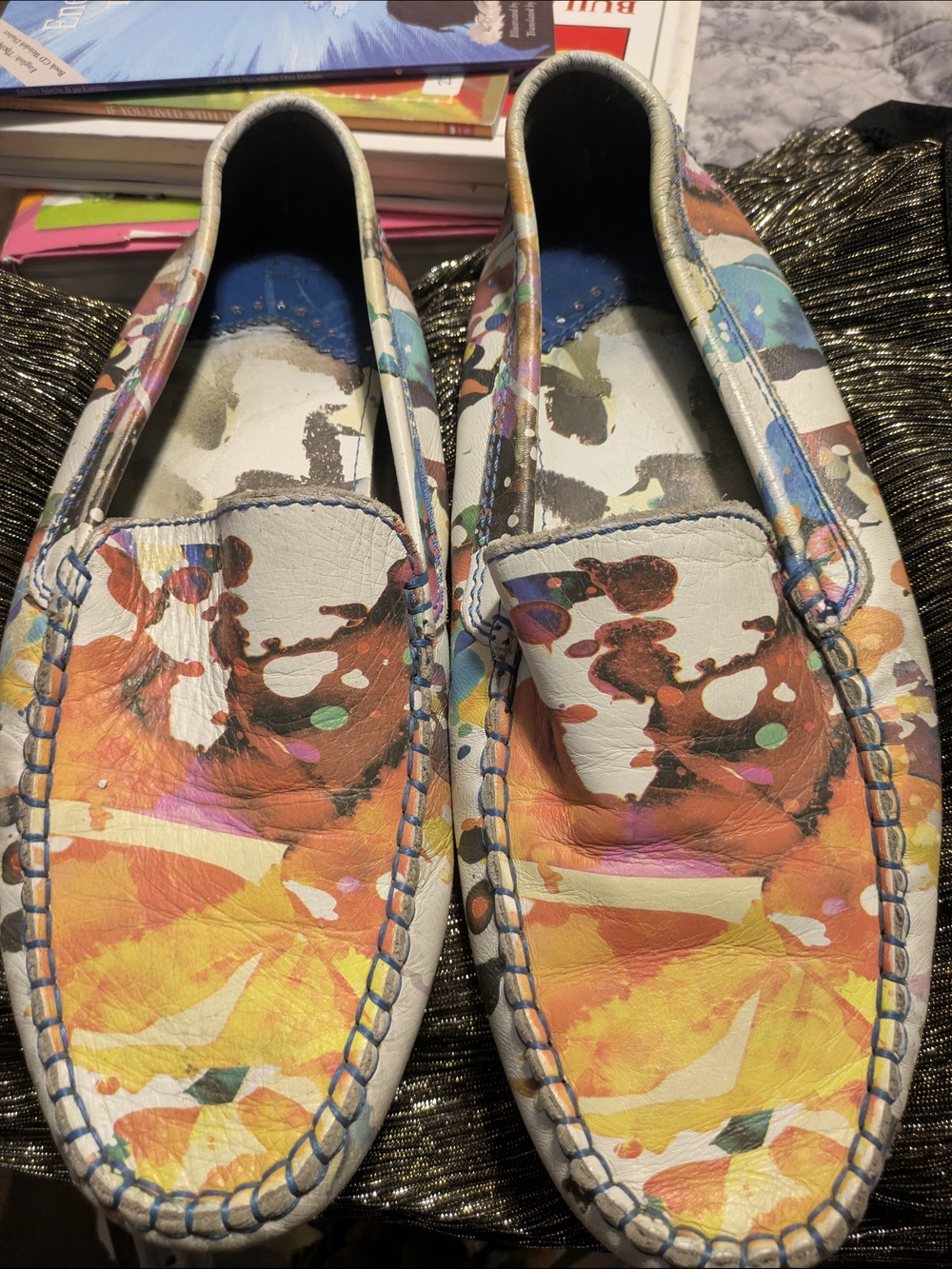 Robert Graham Gerard Mens White Genuine leather Loafers & Slip On Moccasin Shoes